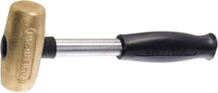 American Hammer - 8 oz Head 1" Face Brass Hammer - 10" OAL, Composite Handle - Industrial Tool & Supply