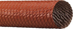 Flexaust - 2" ID, 29 Hg Vac Rating, 30 psi, Fiberglass Vacuum & Duct Hose - 25' Long, Red, 1.4" Bend Radius, -65 to 550°F - Industrial Tool & Supply