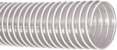 Flexaust - 10" ID, 3 Hg Vac Rating, 8 psi, PVC Vacuum & Duct Hose - 50' Long, Clear, 9.92" Bend Radius, 20 to 160°F - Industrial Tool & Supply