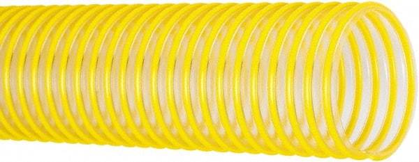 Flexaust - 2-1/2" ID, 28 Hg Vac Rating, 35 psi, Polyurethane Vacuum & Duct Hose - 25' Long, Yellow, 3.7" Bend Radius, -40 to 200°F - Industrial Tool & Supply