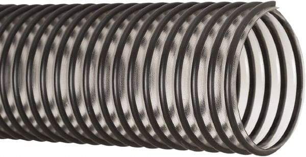Flexaust - 10" ID, 4 Hg Vac Rating, 7 psi, PVC Vacuum & Duct Hose - 25' Long, Clear/Black, 9-1/2" Bend Radius, 20 to 160°F - Industrial Tool & Supply