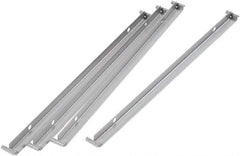 ALERA - 18" Wide x 2" High x 2" Deep, 0 Drawer Hangrail - Aluminum, Silver - Industrial Tool & Supply