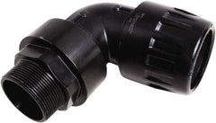 Transair - 1-1/2" ID, 40mm OD, 90° Male Elbow - Plastic, 232 Max psi, 1-1/2 Male NPT - Industrial Tool & Supply