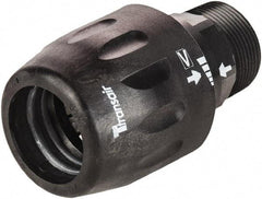 Transair - 1-1/2" ID, 40mm OD, Male Connector - Plastic, 232 Max psi, 1-1/2 Male NPT, 4-1/2" Long - Industrial Tool & Supply