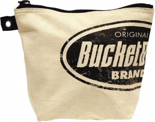 Bucket Boss - 1 Pocket Holster - Canvas, Cream & Black, 10" Wide x 1" High - Industrial Tool & Supply