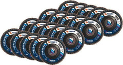 Weiler - 426 Grit, 4-1/2" Disc Diam, 7/8" Center Hole, Type 27 Zirconia Alumina Flap Disc - 13,000 Max RPM, Phenolic Backing, Arbor Attaching System, Coated - Industrial Tool & Supply