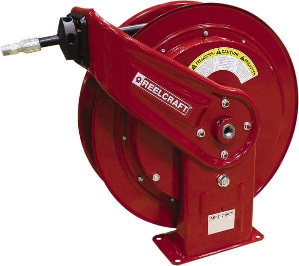 Reelcraft - 50' Spring Retractable Hose Reel - 4,800 psi, Hose Included - Industrial Tool & Supply