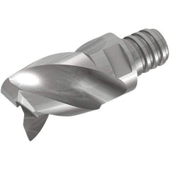 Iscar - MM EA Grade IC08 Carbide End Milling Tip Insert - Uncoated, 3 Flutes, 16mm Cutting Diam, 16mm Depth of Cut, 28mm Extension, 40° Helix - Industrial Tool & Supply