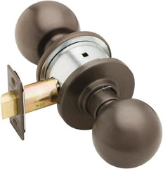 1-3/8 to 1-7/8″ Door Thickness, Oil Rubbed Bronze Passage Knob Lockset 2-3/4″ Back Set, Steel, No Cylinder