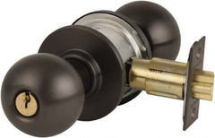 1-3/8 to 1-7/8″ Door Thickness, Oil Rubbed Bronze Entrance Knob Lockset 2-3/4″ Back Set, Steel, Schlage C Keyway Cylinder