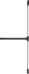 Falcon - Nonhanded, Medium Duty Vertical Rod - Dark Bronze Finish, 4" Max Door Width, Grade 1 - Industrial Tool & Supply