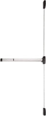 Falcon - Nonhanded, Medium Duty Vertical Rod - Satin Chrome Finish, 4" Max Door Width, Grade 1 - Industrial Tool & Supply