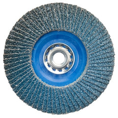 ‎5″ × 5/8″-11 Flap Disc BlueFire Quick Trim Type 27 Plastic Plate 40 Grit - Industrial Tool & Supply
