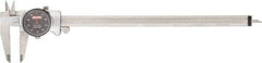 SPI - 0" to 12" Range, 0.001" Graduation, 0.1" per Revolution, Dial Caliper - Black Face, 2.51" Jaw Length, Accurate to 0.0015" - Industrial Tool & Supply