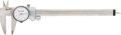 SPI - 0" to 8" Range, 0.001" Graduation, 0.1" per Revolution, Dial Caliper - White Face, 1.97" Jaw Length, Accurate to 0.0015" - Industrial Tool & Supply