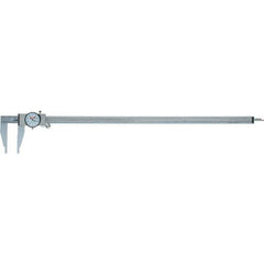 SPI - 0" to 24" Range, 0.001" Graduation, 0.1" per Revolution, Dial Caliper - White Face, 3.375" Jaw Length, Accurate to 0.0020" - Industrial Tool & Supply