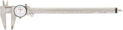 SPI - 0mm to 300mm Range, 0.02 mm Graduation, 2mm per Revolution, Dial Caliper - White Face, 64mm Jaw Length, Accurate to 0.04mm - Industrial Tool & Supply