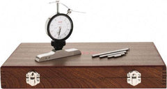 SPI - 0 to 4" Range, Steel, White Dial Depth Gage - 0.001" Graduation, 0.002" Accuracy, 4" Base Measuring Length - Industrial Tool & Supply