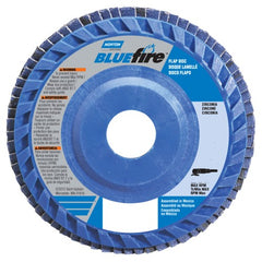 7″ × 7/8″ Flap Disc BlueFire Quick Trim Type 27 Plastic Plate 40 Grit - Industrial Tool & Supply