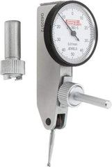 SPI - 1mm Range, 0.01mm Dial Graduation, Horizontal Dial Test Indicator - 32mm White Dial, 0-50-0 Dial Reading, Accurate to 0.013mm - Industrial Tool & Supply