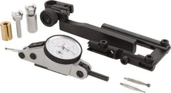 SPI - 10 Piece, 0" to 0.06" Measuring Range, 1.18" Dial Diam, 0-15-0 Dial Reading, White Dial Test Indicator Kit - 0.0012" Accuracy, 0.86" Contact Point Length, 0.079" Ball Diam, 0.001" Dial Graduation - Industrial Tool & Supply
