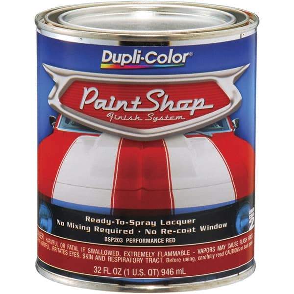Dupli-Color - Performance Red Automotive Topcoat - 1 Qt Can - Industrial Tool & Supply