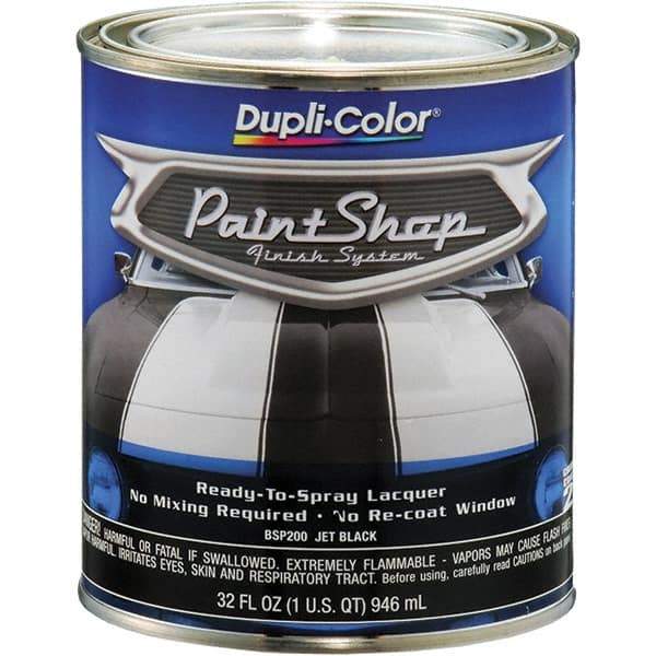Dupli-Color - Jet Black Automotive Topcoat - 1 Qt Can - Industrial Tool & Supply