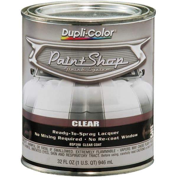 Dupli-Color - Clear Gloss Topcoat Automotive Topcoat - 1 Qt Can - Industrial Tool & Supply