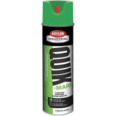 Krylon - 20 fl oz Green Marking Paint - 664' Coverage at 1" Wide, Water-Based Formula, 321 gL VOC - Industrial Tool & Supply