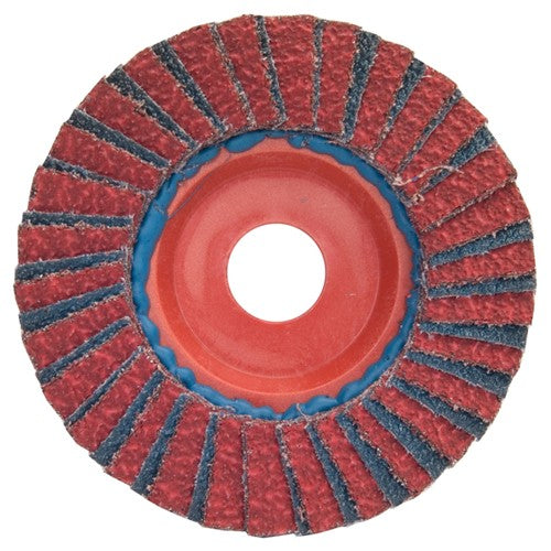 6″ × 7/8″ Flap Disc RedHeat Quick Trim Type 27 Plastic Plate 40 Grit - Industrial Tool & Supply