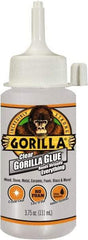 Gorilla Glue - 3.75 oz Bottle Clear All Purpose Glue - 10 min Working Time, 24 hr Full Cure Time, Bonds to Most Surfaces - Industrial Tool & Supply