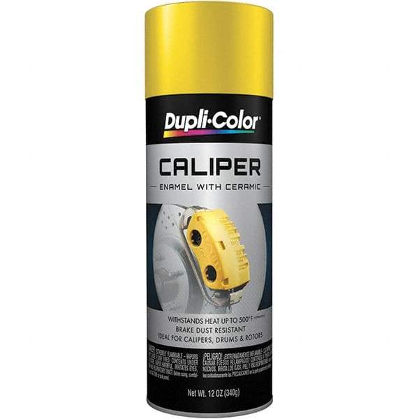 Dupli-Color - 12 oz Yellow Automotive Heat Resistant Paint - Gloss Finish, 500°F Max Temp, Comes in Aerosol Can - Industrial Tool & Supply