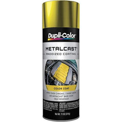 Dupli-Color - 11 oz Yellow Anodized Automotive Heat Resistant Paint - Metallic Finish, 500°F Max Temp, Comes in Aerosol Can - Industrial Tool & Supply