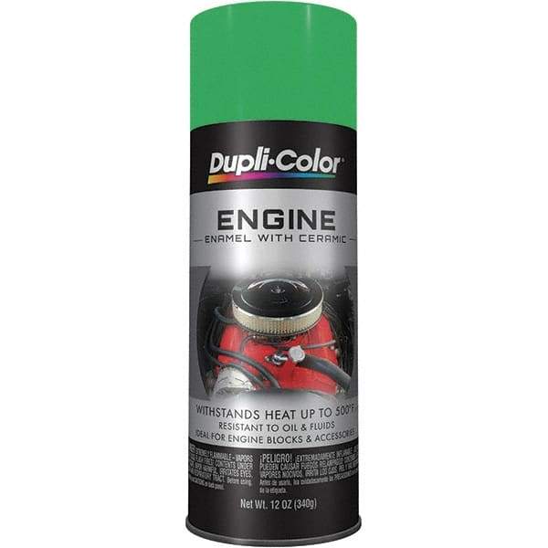 Dupli-Color - 12 oz Grabber Green Automotive Heat Resistant Paint - Gloss Finish, 500°F Max Temp, Comes in Aerosol Can - Industrial Tool & Supply