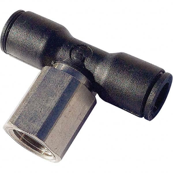 Legris - Plastic Push-To-Connect Tube Fittings Type: Female Branch Tee Tube Outside Diameter (Inch): 1/2 - Industrial Tool & Supply