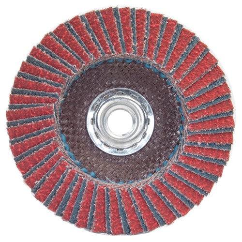 ‎7″ × 5/8″-11 60 Grit Type 27 Red Heat Flap Disc - Industrial Tool & Supply