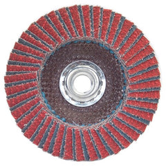 ‎7″ × 5/8″-11 60 Grit Type 27 Red Heat Flap Disc - Industrial Tool & Supply