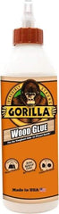 Gorilla Glue - 18 oz Bottle Natural Wood Glue - 3 to 4 hr Working Time, 24 hr Full Cure Time, Bonds to Cork Board & Wood - Industrial Tool & Supply