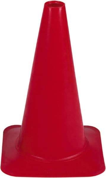 PRO-SAFE - 18" High, Red Sport Traffic Cone - 12" Base Width, 2.5 Lb - Industrial Tool & Supply