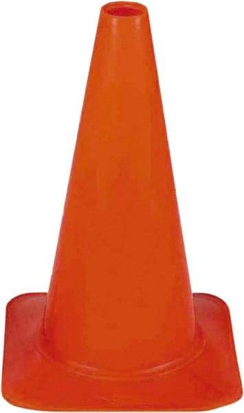 PRO-SAFE - 18" High, Fluorescent Orange Sport Traffic Cone - 12" Base Width, 2.5 Lb - Industrial Tool & Supply
