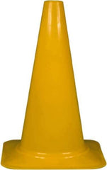 PRO-SAFE - 18" High, Yellow Sport Traffic Cone - 12" Base Width, 2.5 Lb - Industrial Tool & Supply