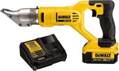 DeWALT - 2,500 SPM, 20 Volt, Pistol Grip Handle, Handheld Cordless Shear - 18 Gauge (Steel) & 20 Gauge (Stainless Steel) Cutting Capacity - Industrial Tool & Supply