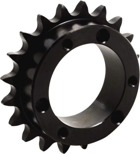 Tritan - 28 Teeth, 5/8" Chain Pitch, Chain Size 50, QD Sprocket - 5.582" Pitch Diam, 5-29/32" Outside Diam - Industrial Tool & Supply