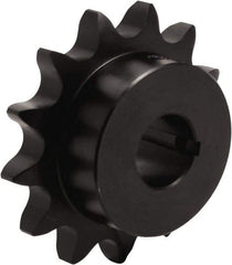 Tritan - 19 Teeth, 3/4" Chain Pitch, Chain Size 60, Finished Bore Sprocket - 4.557" Pitch Diam, 4.961" Outside Diam - Industrial Tool & Supply