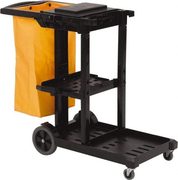 O-Cedar - 100 Qt Plastic Janitor Cart - 18-1/4" Width - Industrial Tool & Supply