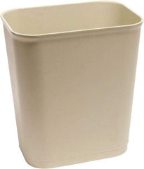 O-Cedar - 14 Qt Beige Rectangle Trash Can - Plastic, None Graphic, 12-1/2" High x 11" Long x 7-7/8" Wide, Lid Not Included - Industrial Tool & Supply