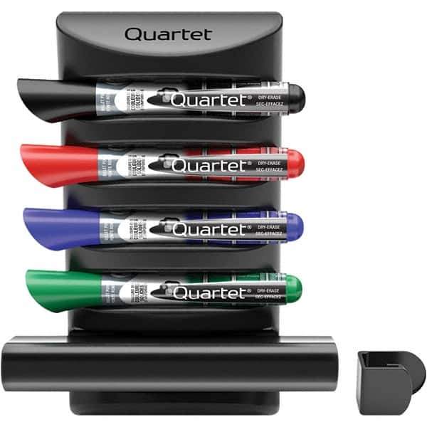 Quartet - Assorted Colors, Prestige 2 Connects Marker Caddy with Markers & Eraser - Includes 4 Chisel-Tip Markers, For Use with Dry Erase Marker Boards - Industrial Tool & Supply