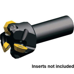 Kennametal - 3 Inserts, 32mm Cut Diam, 20mm Arbor Diam, 3.51mm Max Depth of Cut, Indexable Square-Shoulder Face Mill - 45° Lead Angle, 76mm High, OF.T06L5AF.N. Insert Compatibility, Through Coolant, Series KSOM Mini - Industrial Tool & Supply