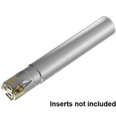 Kennametal - 1-1/4" Cut Diam, 15.5mm Max Depth of Cut, 1-1/4" Shank Diam, 254mm OAL, Indexable Square Shoulder End Mill - LNGU15T608SRGE Inserts, Cylindrical Shank, 0° Lead Angle, Through Coolant, Series MILL 4-15 - Industrial Tool & Supply