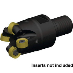 Kennametal - 1" Cutting Diam, 21mm Shank Diam, 1" Max Depth of Cut, Straight Shank Indexable Copy End Mill - 3 Inserts, RN.J10T3M0.N.. Insert, KDR Toolholder, Steel, Through Coolant - Industrial Tool & Supply